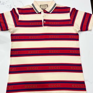 Gucci Striped Logo Polo Shirt
